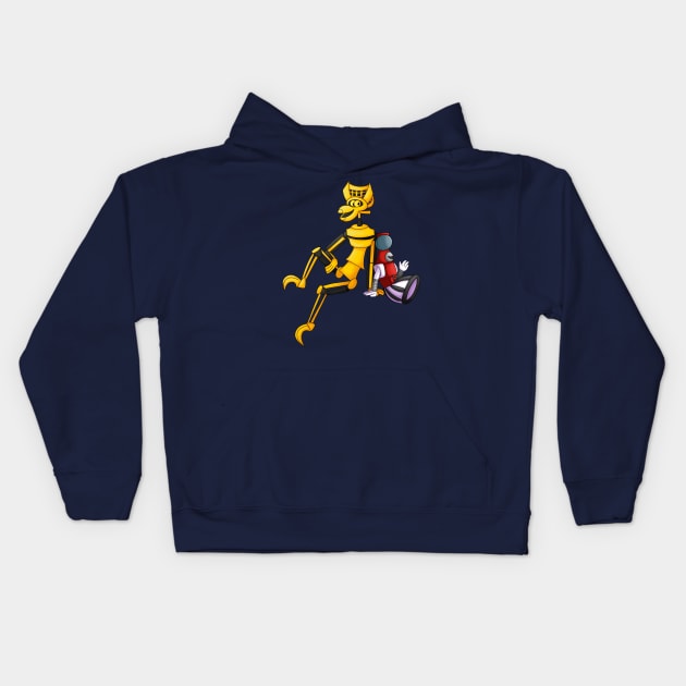 MST3k Tom Servo and Crow Kids Hoodie by CaptainShivers
